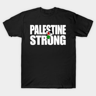 Palestine Strong - Palestine Flag Fist - Front T-Shirt